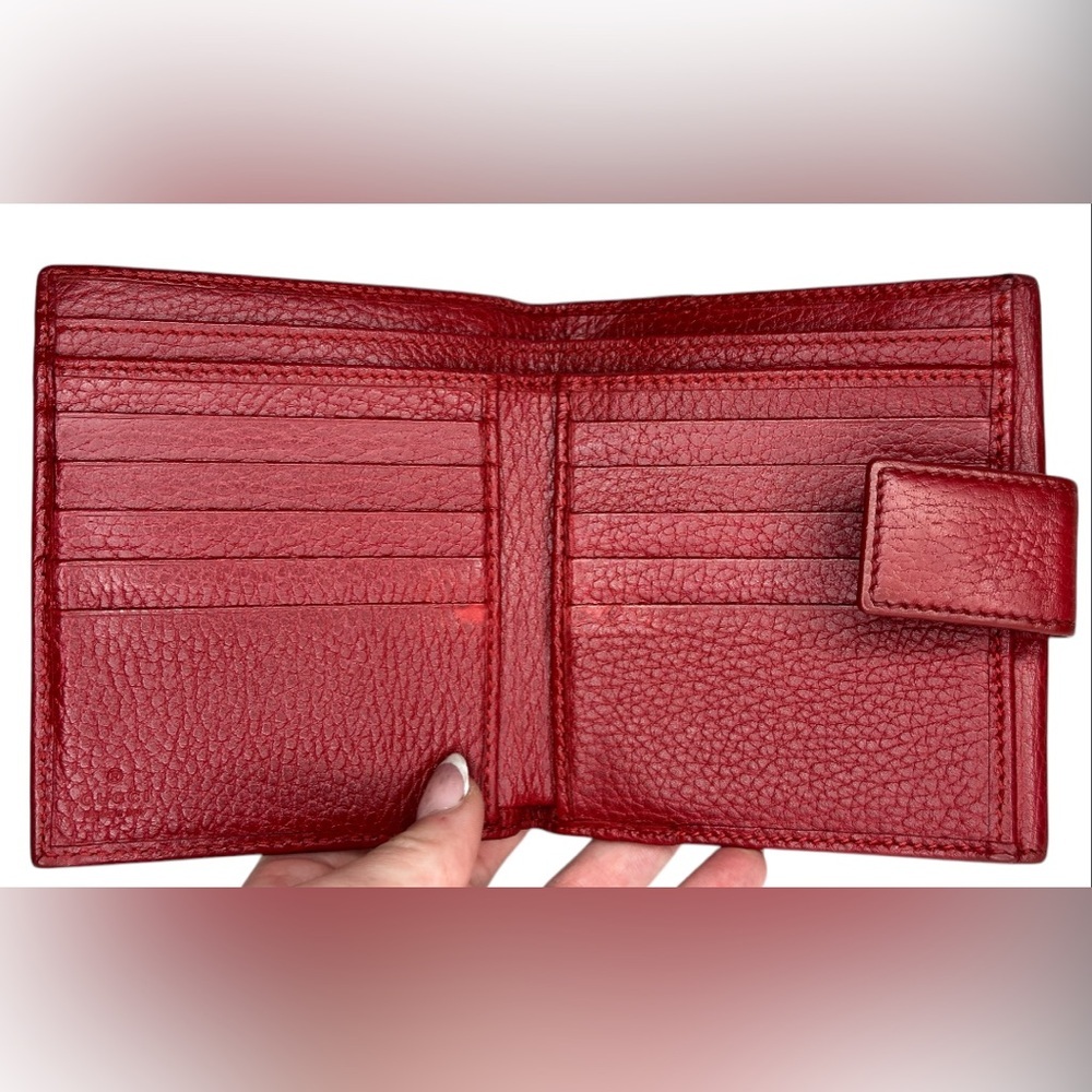 Gucci Marmont Red Leather Wallet EUC - Picture 10 of 14